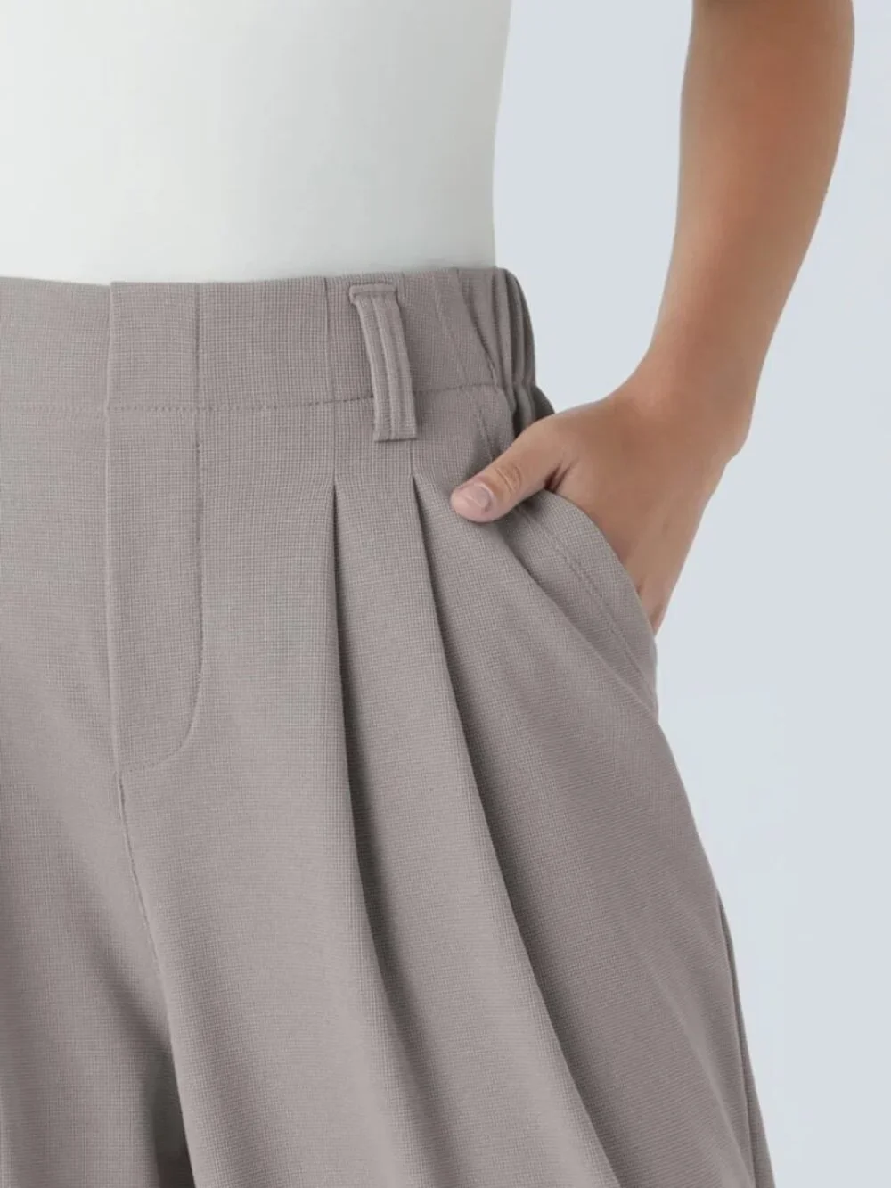 Halara High-Waisted Wide Leg Waffle Pants - Picture 3 of 7